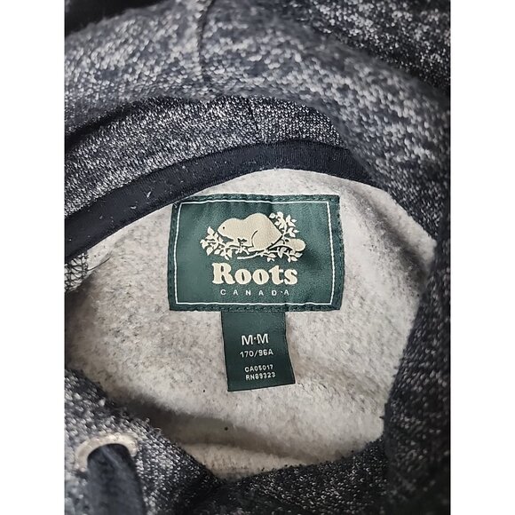 Roots Canada Whistler Blackcomb Mens Gray Hoodie Sweatshirt Medium Snowboarding - Picture 6 of 14